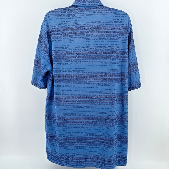 Vintage Nike Golf Men's XL Blue Polo Shirt FIT DRY Micro Print Made in Taiwan - Picture 3 of 11